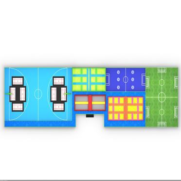 Parque de trampolín cubierto para deportes
