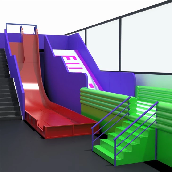 Tobogán de caída para patio de juegos interior